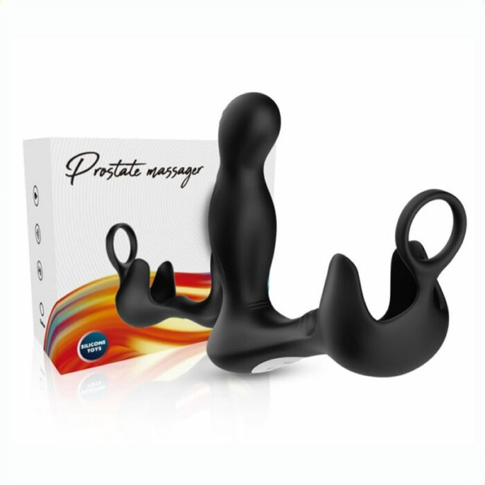 Maser prostate z vibratorjem za moda in 1obrockom za penis 6 Surround prostata and balls stimulator with ring
