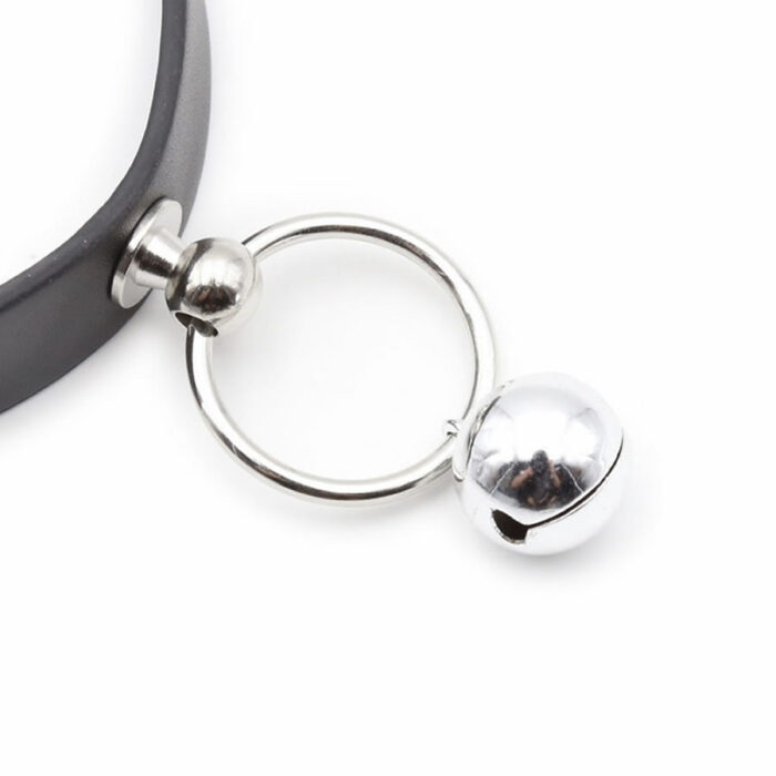 Ovratnica z zvonckom Pin buckle choker with bell black 3 Ovratnica z zvončkom Pin Buckle