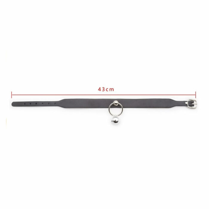 Ovratnica z zvonckom Pin buckle choker with bell black 4 Ovratnica z zvončkom Pin Buckle