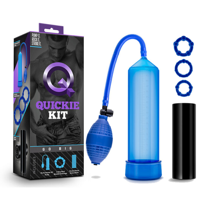 Črpalka za penis v setu Quicky go Big