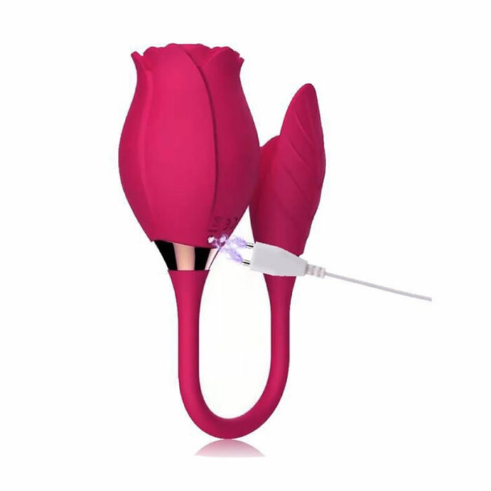 Sesalni stimulator z vibracijskim jajčkom Rose Flower