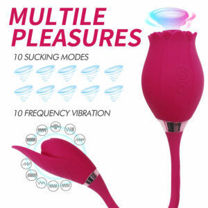 Sesalni stimulator z vibracijskim jajčkom Rose Flower