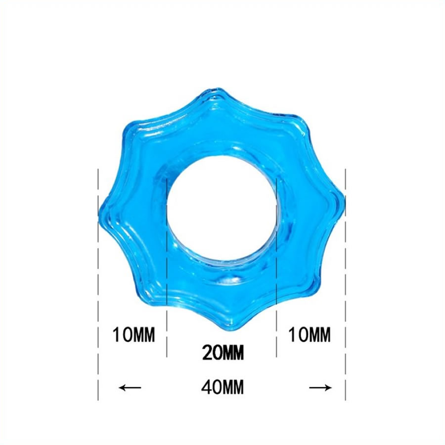 Set obrockov za penis Crystal 2 Set obročkov za penis Crystal