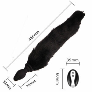 Vibracijski analni čep z daljincem & repom