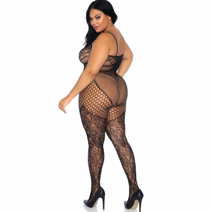 Leg Avenue Catsuit Lace and net tank 89257q 2 Mrežast catsuit Lace and net LAv (89257X)