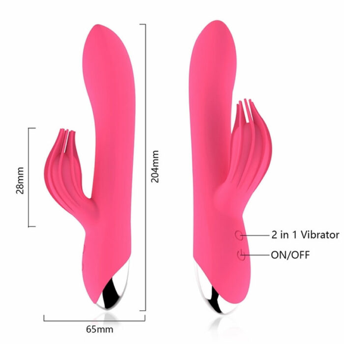 Rabbit vibrator Dual flutter pink 3 Cibrator pink