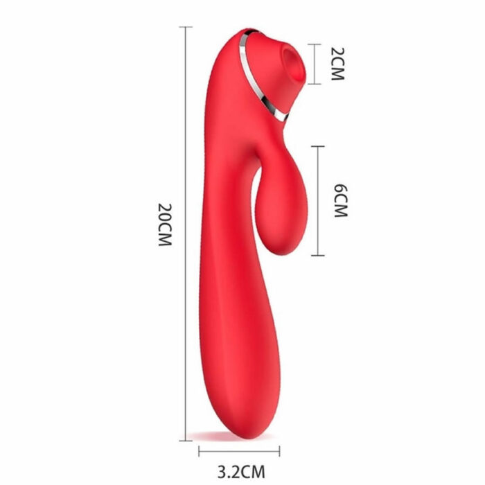 Suction Rabbit vibrator 3 v 1 pink 2 Rabbit & suction vibrator 3 v 1