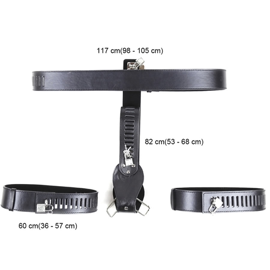 Zenski deviski pas s kljucavnicami Lockable 4 Ženski deviški pas s ključavnicami