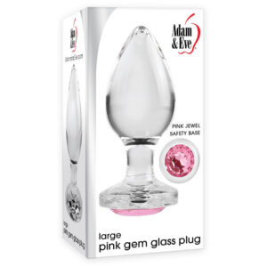 Steklen analni čep z diamantkom velik embalaža