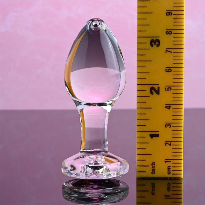 Adam-and-Eve-Glass-butt-plug-with-diamond-medium_4 Steklen analni čep z diamantkom srednji