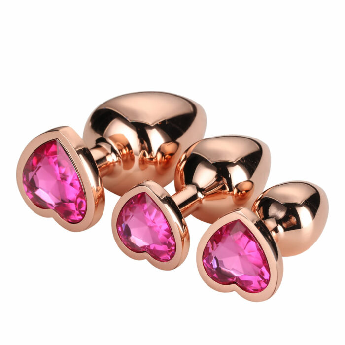 Kovinski-analni-cepi-Gleaming-love-rose-gold-plug-set_3 Kovinski analni čepi Gleaming love rose gold