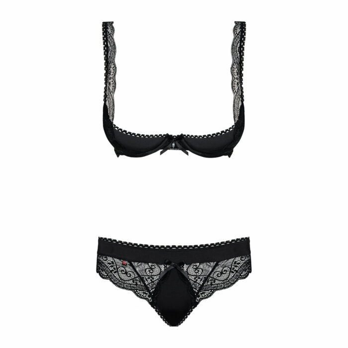 Obsessive-Miamor-2-pcs-set-black-tangice-in-modrcek-z-odprto-kosarico_5 Ženski komplet z odprto košarico Miamor Obsessive front
