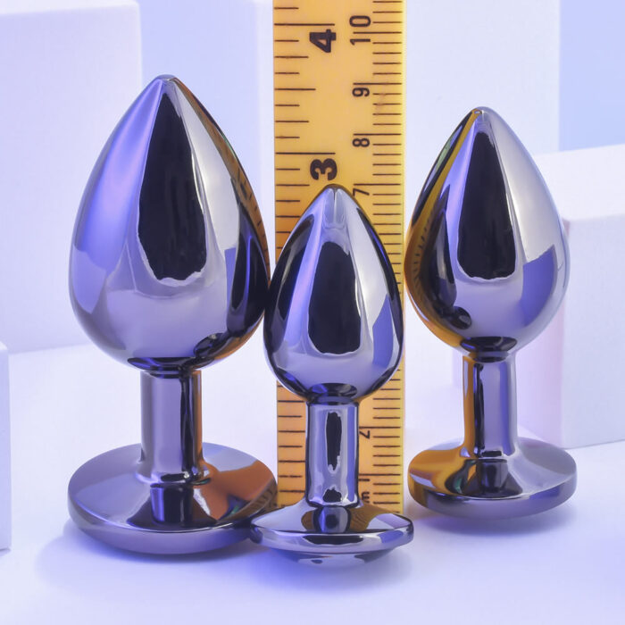 Playboy-pleasure-3-ways-metal-butt-plug-set_6 Set analnih čepov iz aluminija