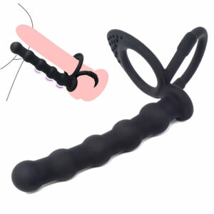 Analni dildo z obročkom za penis in moda