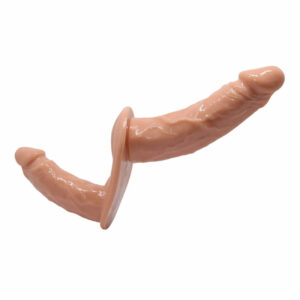 Strap-on z dvojnim dildom