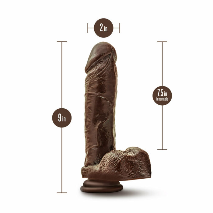Dr-Skin-plus-posable-9-inch-thick-dildo-with-balls-chocholate_4 Dr Skin Posable dildo plus 9 thick with balls chocholate