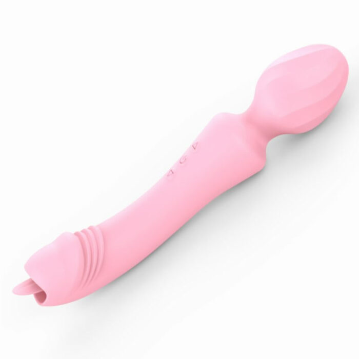 Masažer z vibratorjem in jezičkom