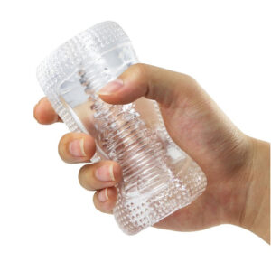 Prozoren masturbator z dvojnim tunelom