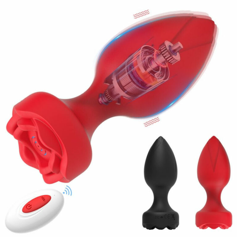 Vibracijski analni čep z daljincem Rose