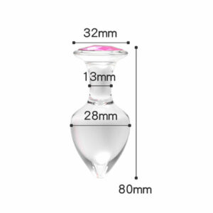 Steklen-analni-cep-z-diamantom-glass-butt-plug-small_1 Steklen analni čep z diamantom mali