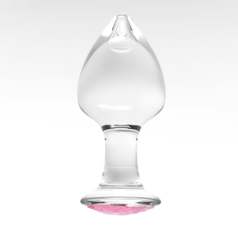 Steklen-analni-cep-z-diamantom-glass-butt-plug_1 Steklen analni čep z diamantom