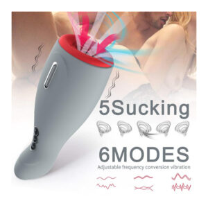 Vibracijski blowjob masturbator z zračno stimulacijo