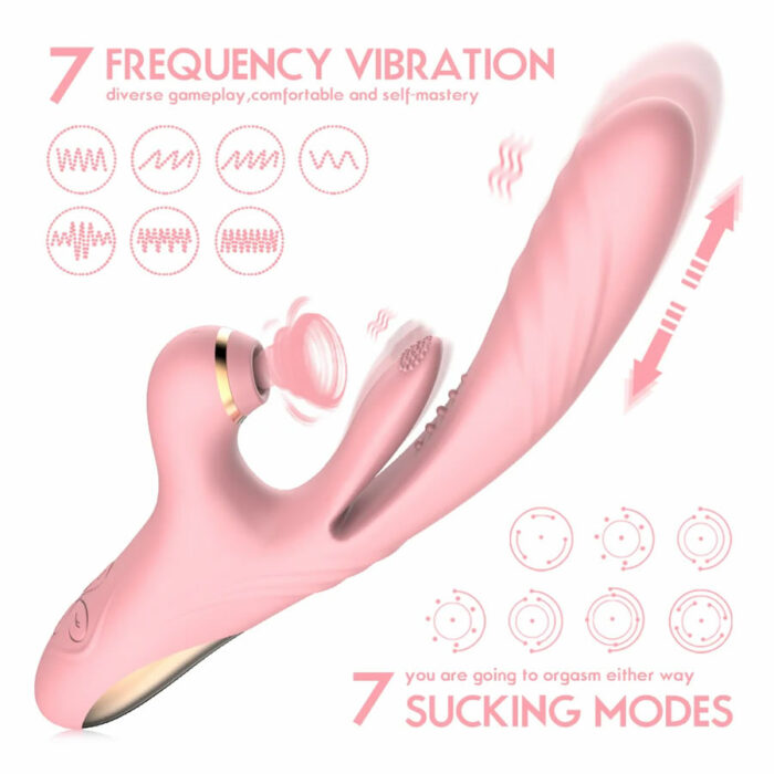 Suction-and-licking-rabbit-vibrator-Daphne_4 Rabbit vibrator z zračno stimulacijo Daphne