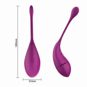 Vibracijski jajček z aplikacijo vijoličen