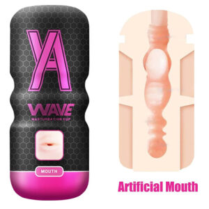 Masturbator v valju Wave purple usta