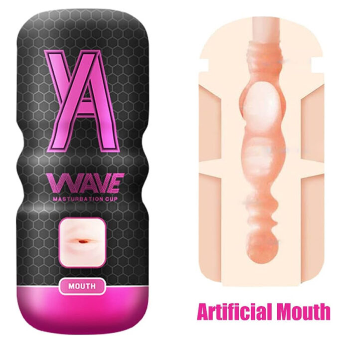 Masturbator v valju Wave purple usta
