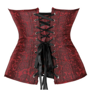 Brokat korzet Gothic rdeč