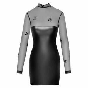 Mini obleka z dolgimi rokavi Flock Noir