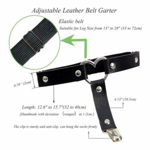 Usnjena podvezica s paščkom za nogavice