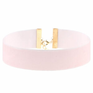 Velvet choker pink