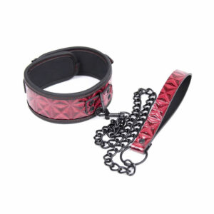Diamond-patterned-spreader-bar-bdsm-set_6 Diamond pattern choker with leash ovratnica s povodcem