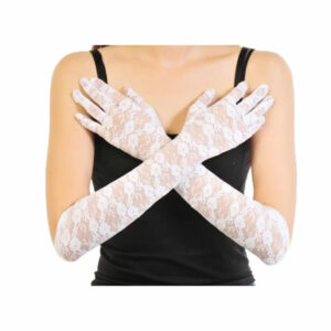 Rokavice iz čipke bele