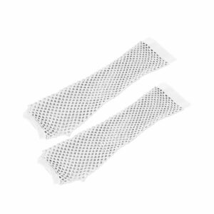 Brezprstne mrežaste rokavice bele