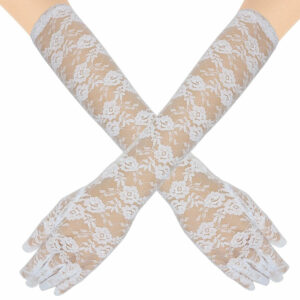 Rokavice iz čipke bele