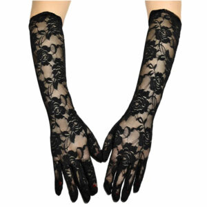 Rokavice iz čipke črne