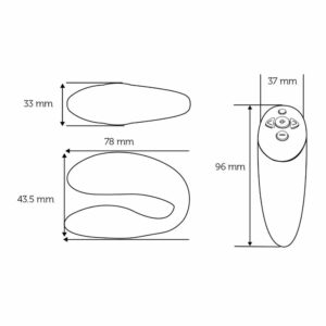We-Vibe Chorus vijoličen dimenzije