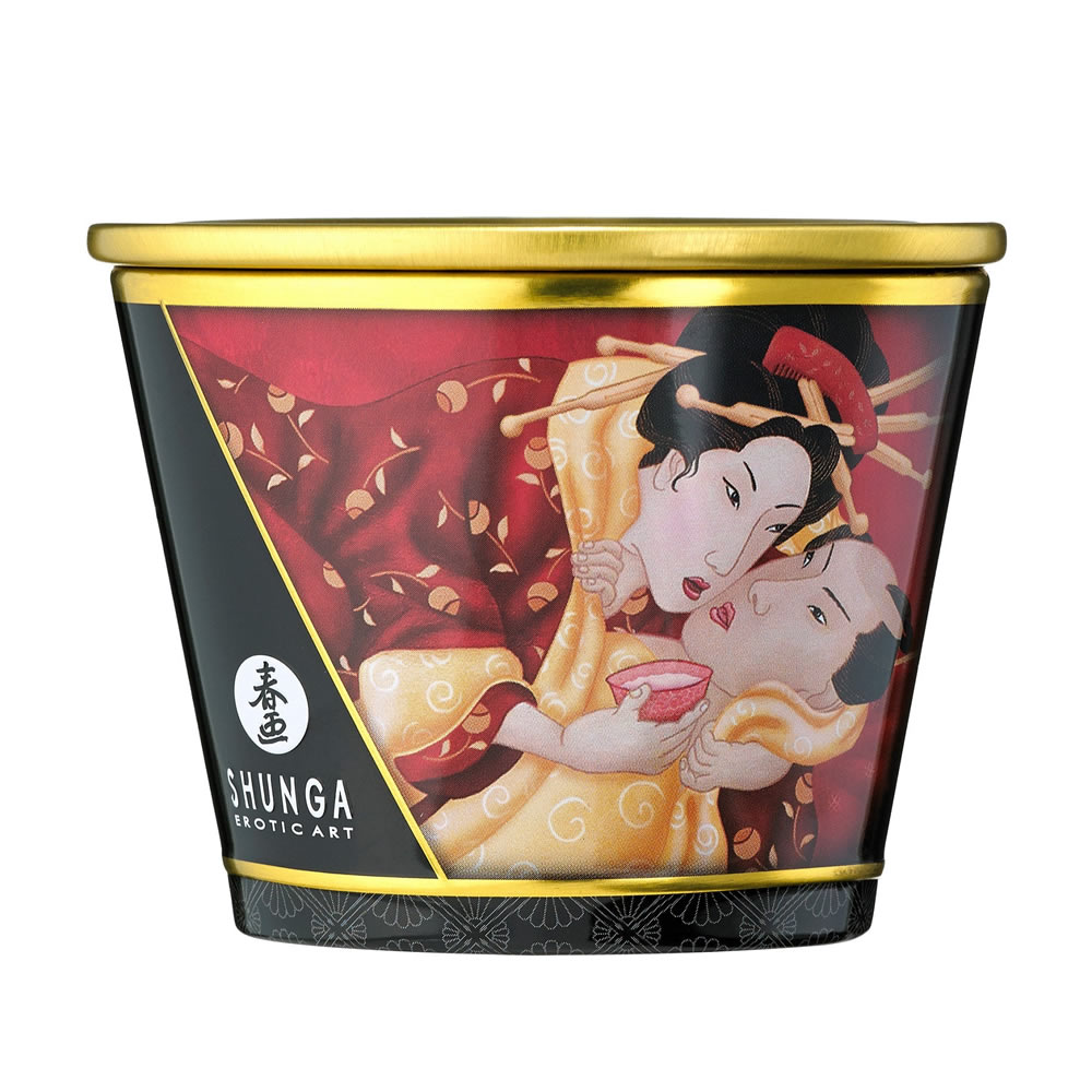 Lolita-Erotic-shop-Shunga-masazna-sveca-sparkling-strawberry-3 Masažna sveča Shunga Sparkling Strawberry 170 ml