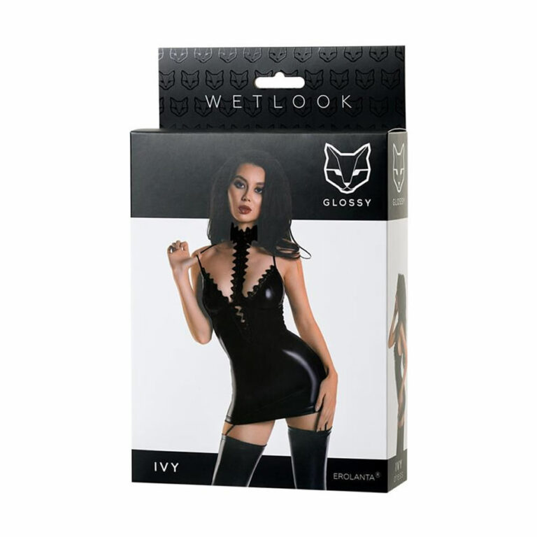 Lolita-erotic-shop-Glossy-Wetlook-mini-dress-Ivy_4 Glossy Wetlook min obleka Ivy
