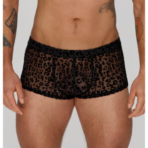 Noir Moške bokserke Leopard Flock