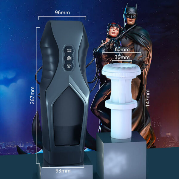 Avtomatski vibracijski masturbator s potiskanjem Batman