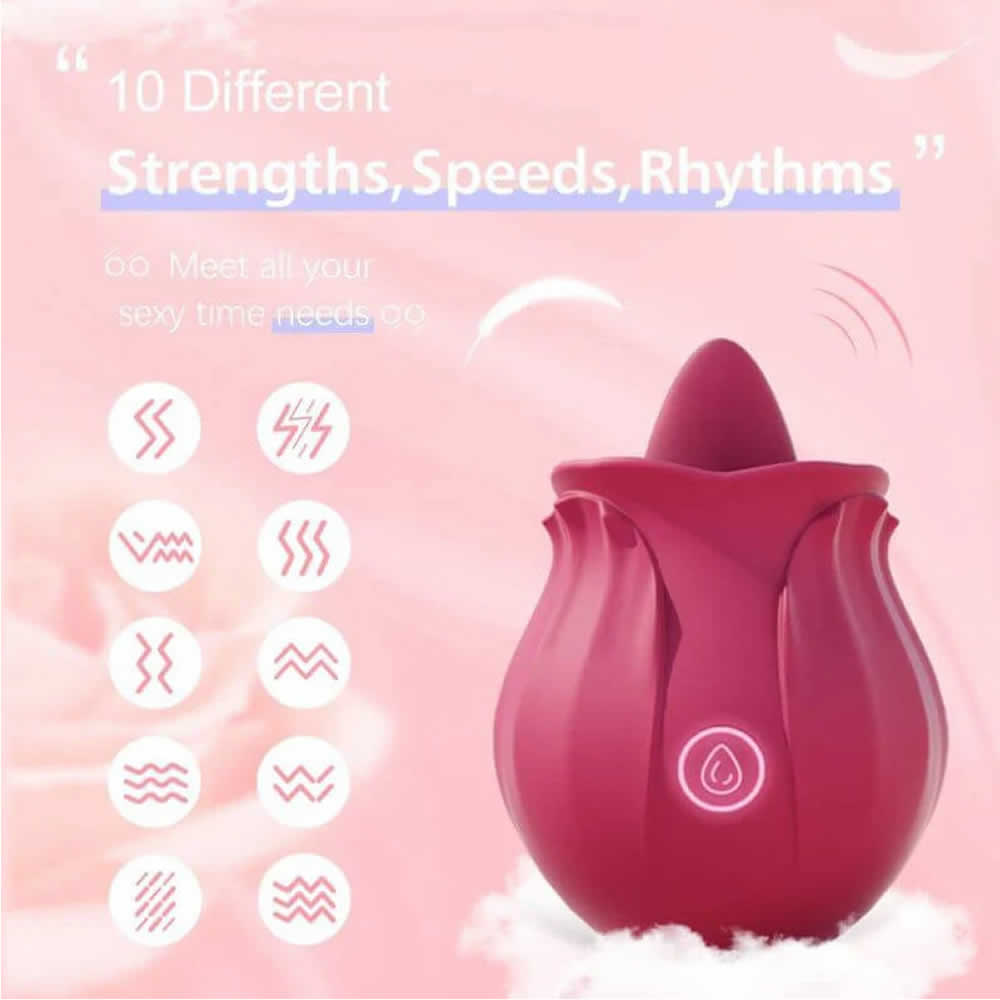 Lolita-LifeStyle-Rose-Flower-Lick-tongue-vibrator-3 Stimulator klitorisa z jezičkom Rose Flower