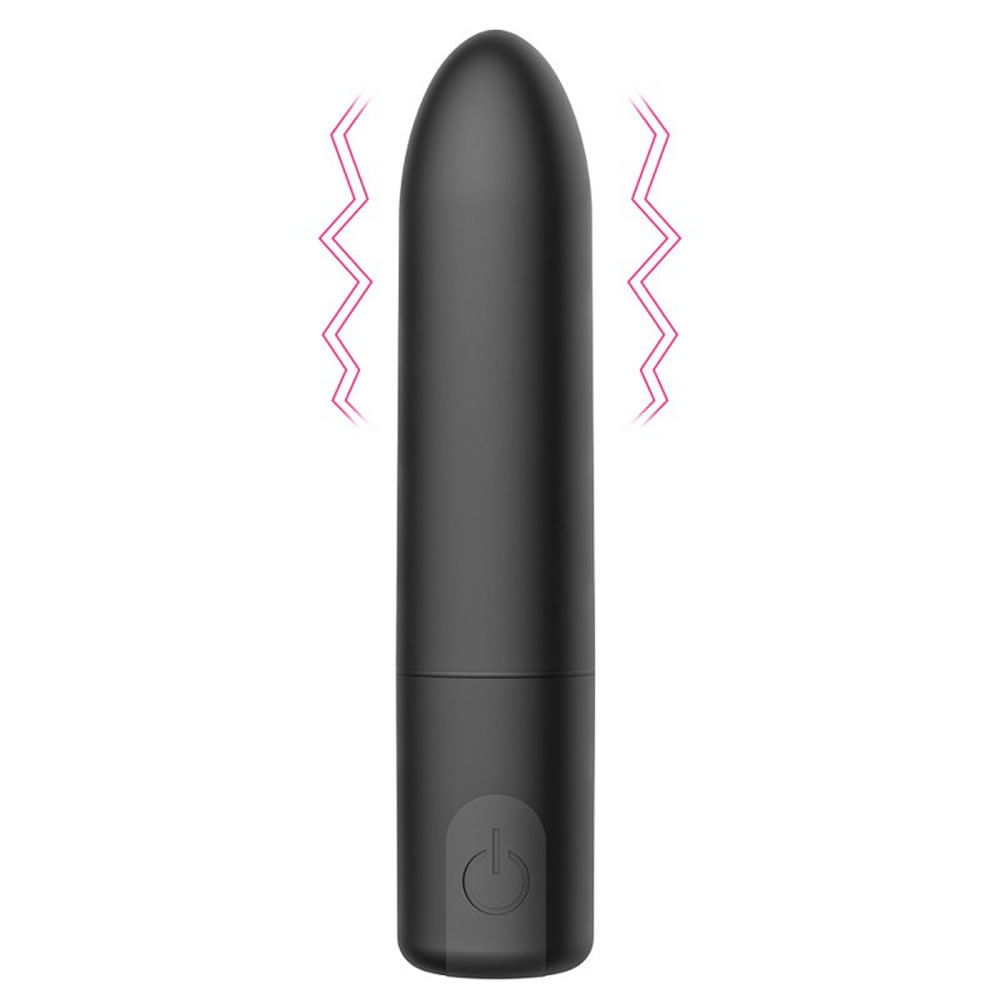 Lolita-eroti-shop-Bullet-vibrator-round-tip-black-1 Vibracijski naboj z zaobljeno konico 7f