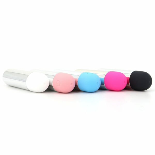 Lolita-eroti-shop-Quiet-powerful-electric-bullet-silver-2 Žepni vibrator z 10 vzorci srebrn