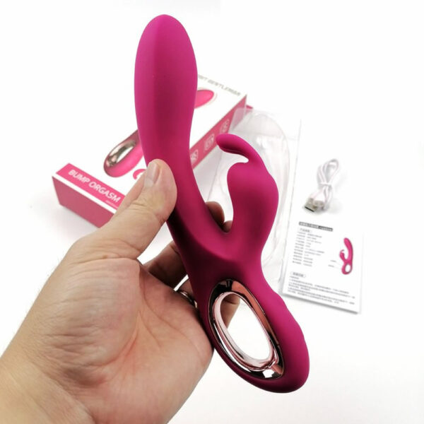 Lolita-eroti-shop-Rabbit-gentleman-vibrator-pink-5 Vibrator s stimulatorjem klitorisa Rabbit Gentleman