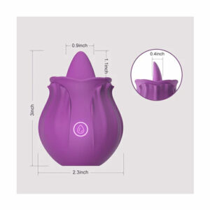 Stimulator klitorisa z jezičkom Rose Flower