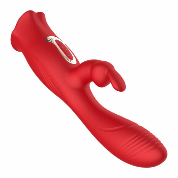 Enjoy amazing solo sessions or enhance your couples play with our favorite Fantasy Triple Pleasure Mouth Clit kissing, Clit Stimulating Rabbit G-Spot Vibrator providing you with a blended orgasm.